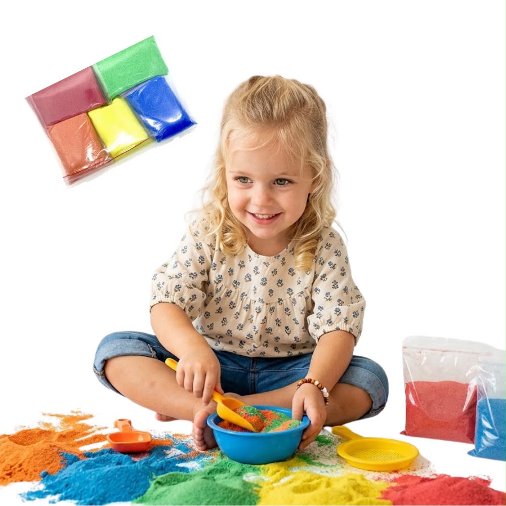 Areias Coloridas Brincriarte com 5 Unidades