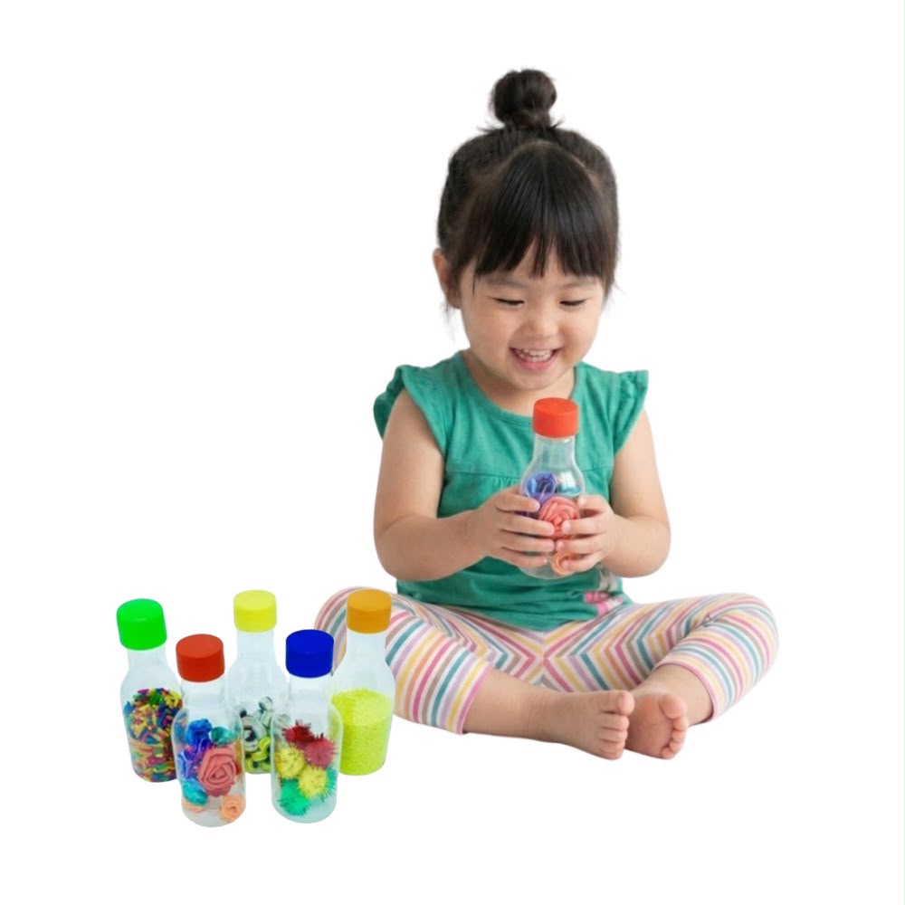Kit Garrafinhas Sensoriais Brincriarte com 5 Unidades