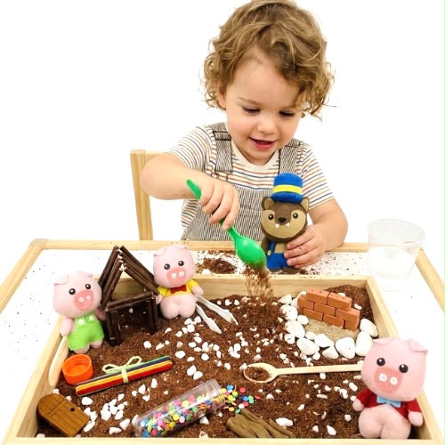 Kit Sensorial Básico Os Três Porquinhos