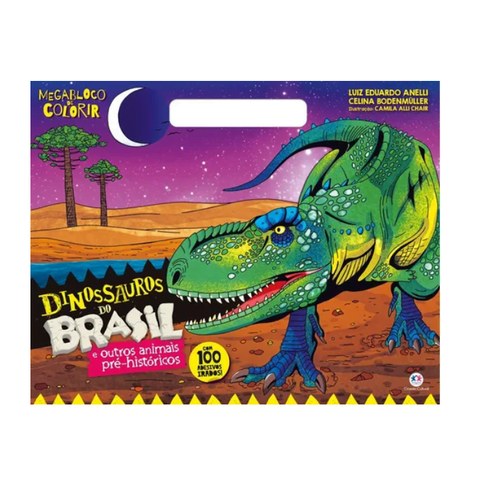 Livro Megapad - Colorir & Atividades com Adesivos: Dinossauros - Livrão de  pintar